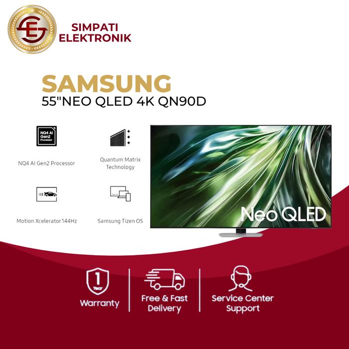 Gambar TV SAMSUNG  NEO QLED 4K QN90D SMART TV (2024) // 43INCH"50INCH"55INCH"65INCH"75INCH"85INCH - 55 Inch dari SIMPATI ELEKTRONIK. undefined Tokopedia