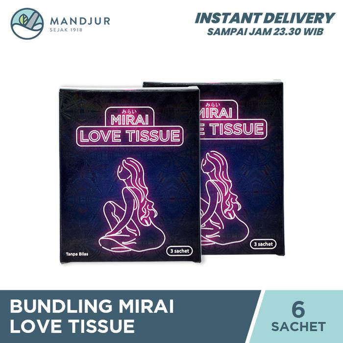 Gambar Mirai Love Tissue Bundling 2 Box Isi 6 Sachet dari Apotekmandjurofficial undefined Tokopedia