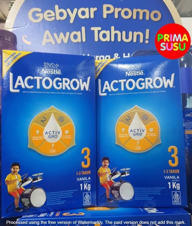 Gambar lactogrow 3 1kg Vanila, Madu - Vanila dari babyju undefined Tokopedia