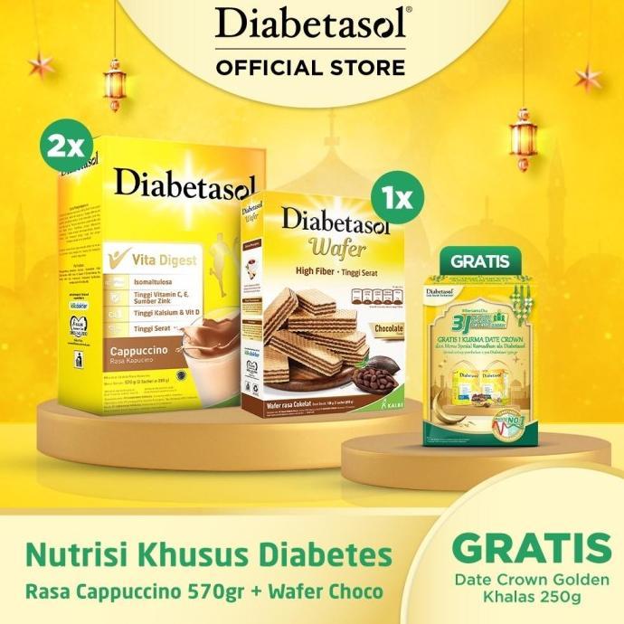 Gambar Buy 2 Diabetasol Cappucino 570G & Wafer Chocolate Free Datekhalas 250G dari Serbaserbi Adastore undefined Tokopedia