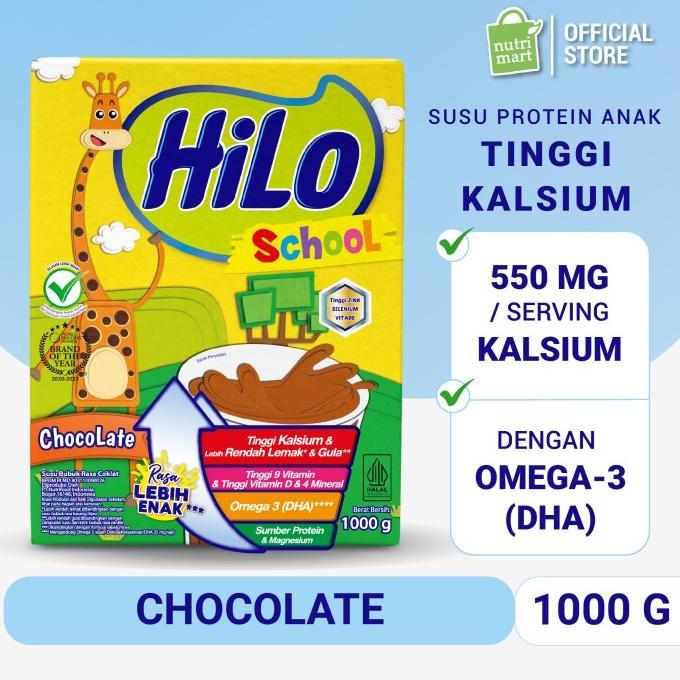 Gambar HiLo School Chocolate 1000gr - Susu Tinggi Kalsium dari babyju undefined Tokopedia