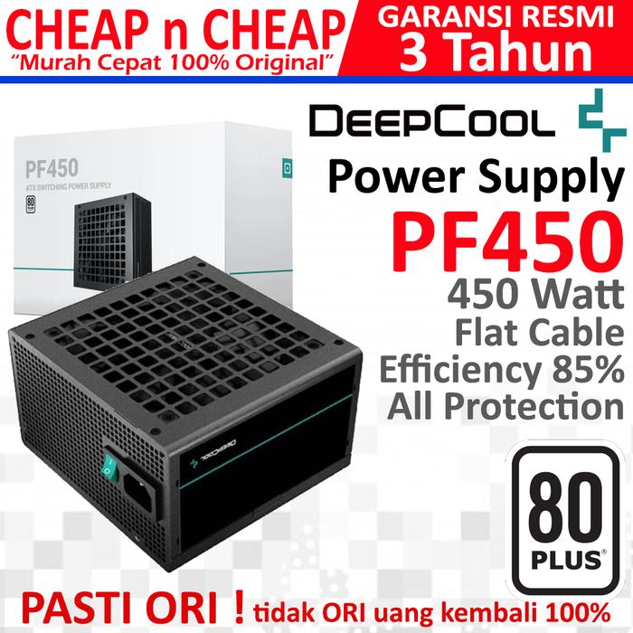 Gambar DeepCool PF450 450Watt 80+ White Flat Cable - PSU Power Supply PC Gaming PF 450 - PF450 450W dari Cheap n Cheap undefined Tokopedia