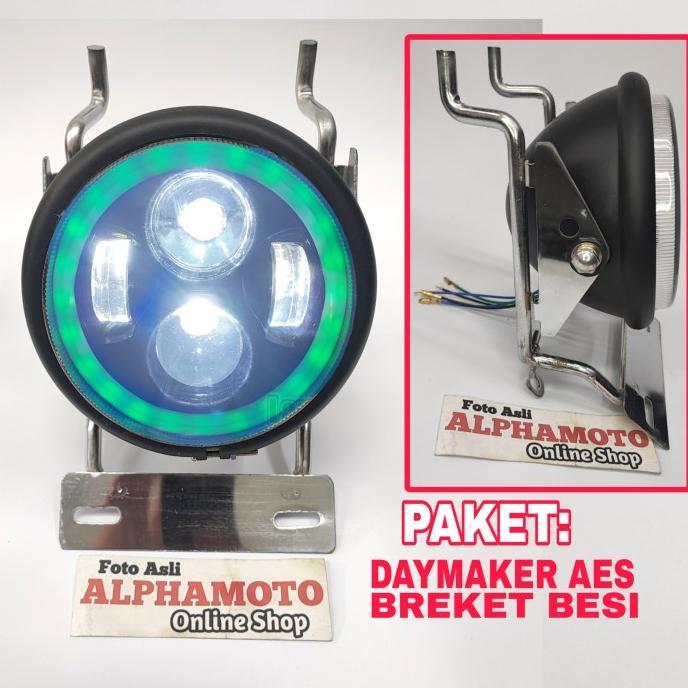 Gambar lampu daymaker angle eyes dengan breket tulang aes - Hijau, byson dari onyxstars undefined Tokopedia