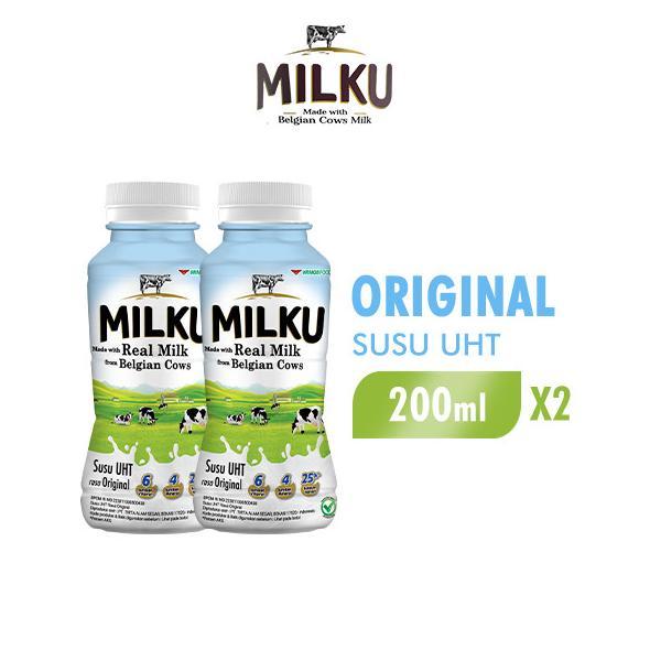 Gambar Milku Susu UHT Original 200 ml x2 - Twinpack dari Ramaysa undefined Tokopedia