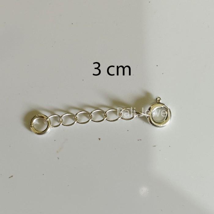 Gambar Chain Extention Silver / Rantai extender Sterling Silver 925 / Rantai sambungan gelang kalung 7 cm dari Bali-Jewel undefined Tokopedia