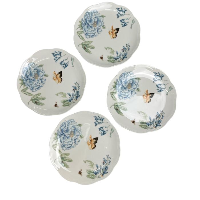 Jual Lenox Butterfly Meadow Monarch Bloom Blue 4pcs Dessert Plates