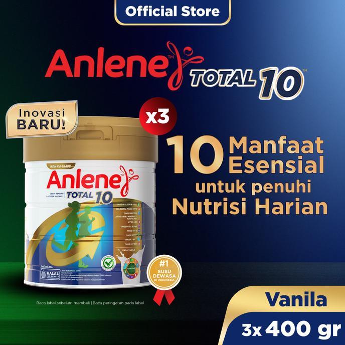 Gambar Anlene Total 10 Susu Bubuk Dewasa Vanila 3X400G - 10 Manfaat Esensial dari anggunMarkett undefined Tokopedia