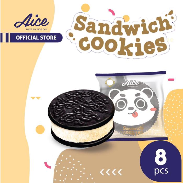Gambar AICE Ice Cream Sandwich Cookies Panda 45ml Es Krim isi 8 pcs eskrim dari AICE ICE CREAM undefined Tokopedia
