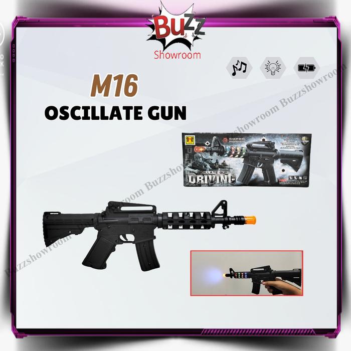 Gambar Tembakan Anak M16 Mainan Lampu Sound Cahaya Gun Mi6 Electic dari Buzzshowroom undefined Tokopedia