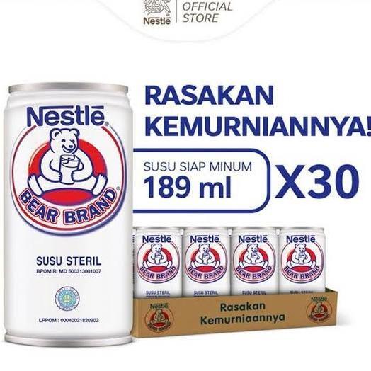 Gambar Best Seller Susu Bear Brand 1 Karton (30 kaleng x 189 ml) KHUSUS GOJEK/GRAB - Putih dari Parade store11 undefined Tokopedia