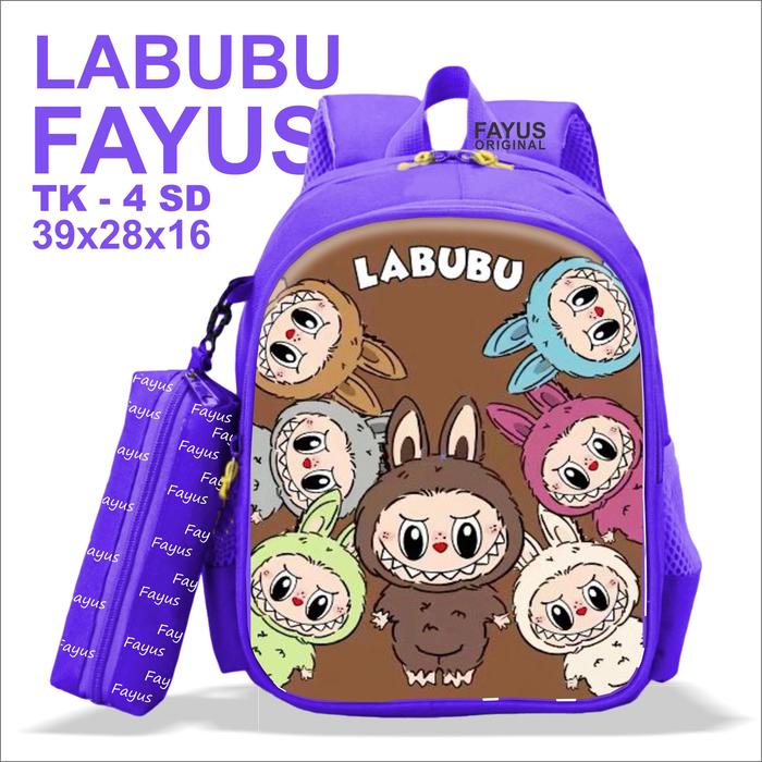 Gambar LABUBU FAYUS Tas Sekolah Anak Karakter Boneka Viral Tas Labubu - Ungu dari fayus bags undefined Tokopedia