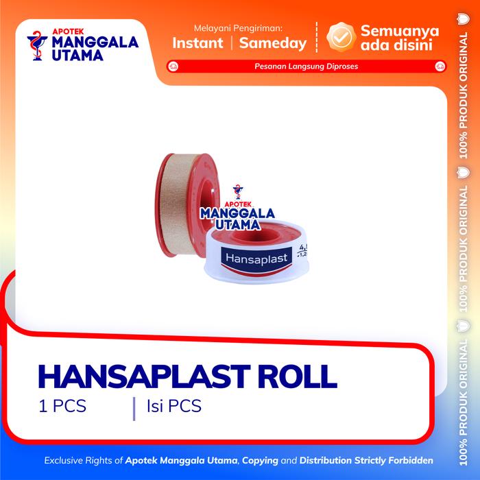 Gambar HANSAPLAST PLESTER ROLL KAIN 1.25 CM X 4.5 M dari APOTEK MANGGALA UTAMA undefined Tokopedia