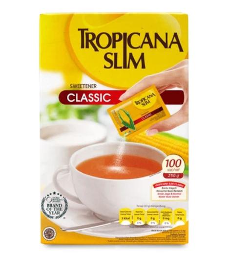 Gambar TROPICANA SLIM Sweetener Classic 100 Sachet x 2,5gr - Pemanis Alami Sorbitol dari Toko Aneka Raya Online undefined Tokopedia
