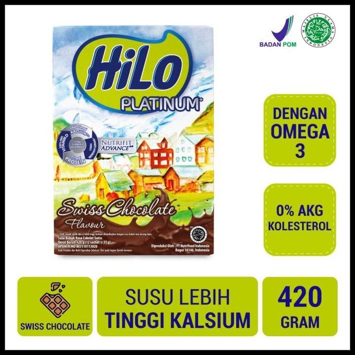 Gambar Stok Baru Hilo Platinum Swiss Chocolate 420 Gr Box Terlaris|Best Seller - MAY 25 dari hernanhore undefined Tokopedia
