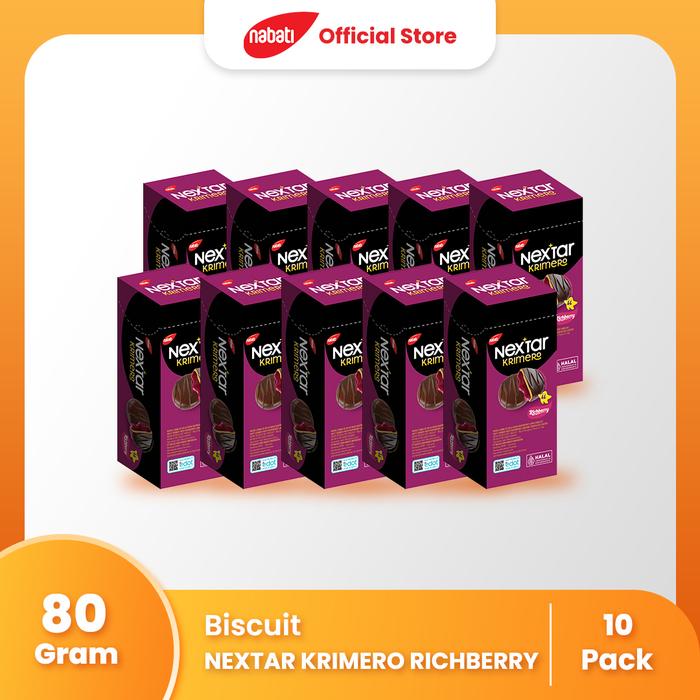 Gambar [Bundle Pack Isi 10] Nextar Krimero Richberry Raspberry 80gr dari Nabati Indonesia undefined Tokopedia