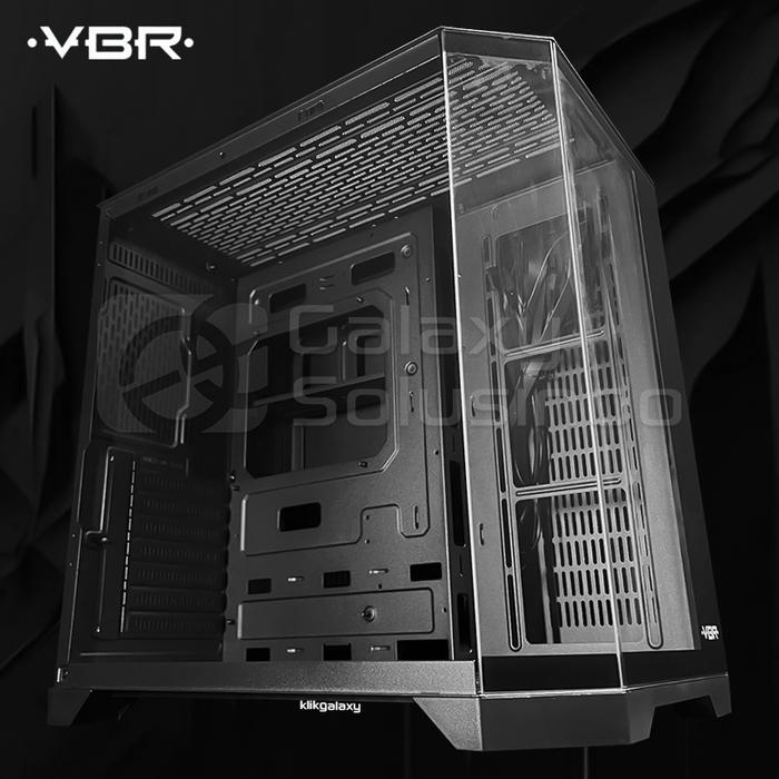 Gambar VBR Z-8 Dual Chamber Tempered Glass ATX Gaming Case - Z8 Black White - Hitam dari Gasol Maspion Square Surabaya undefined Tokopedia