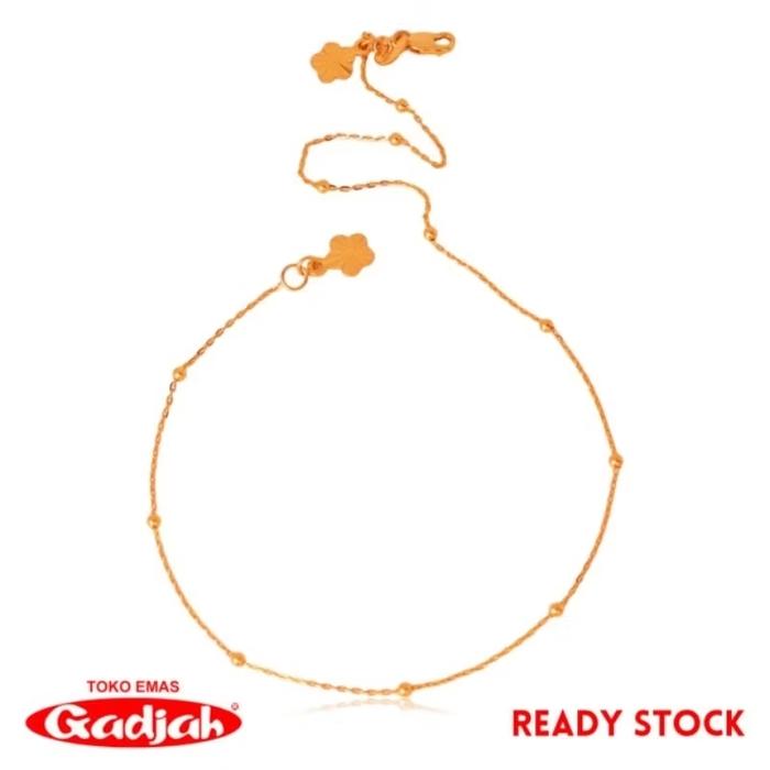 Gambar Gelang Emas Kaki Jedar 1 Layer Dewian Kuning- Toko Emas Gadjah - Polos, 8 K - P. 25 Cm dari Toko Emas Gadjah - Sejak 1918 undefined Tokopedia