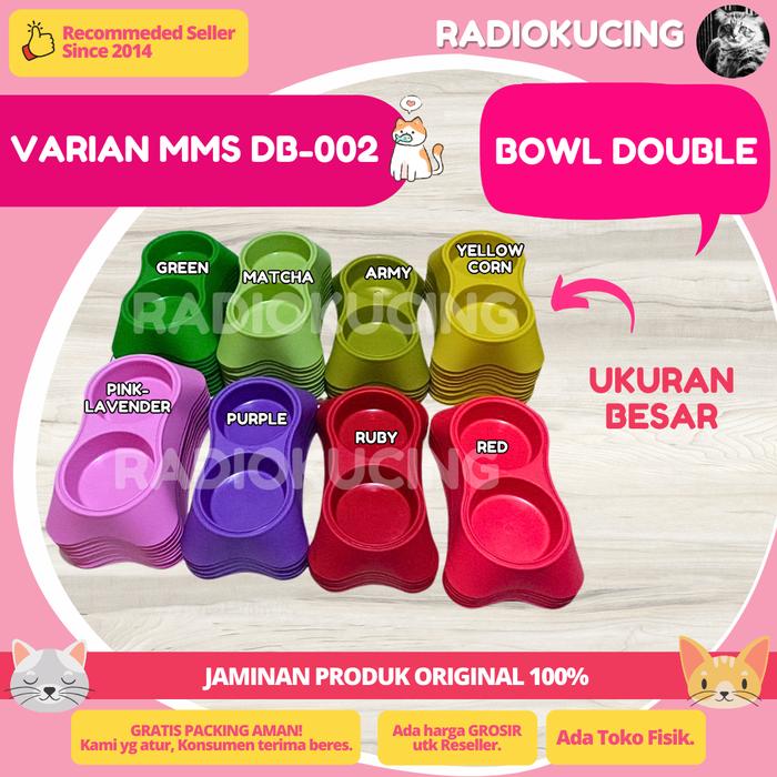 Gambar Pet Bowl Double BIASA MMS DB Water Dish Tempat Mangkok Makan Minum Kucing Anjing Kelinci Hamster [JUWIES RADIO KUCING] - Besar, Green dari RADIO KUCING undefined Tokopedia