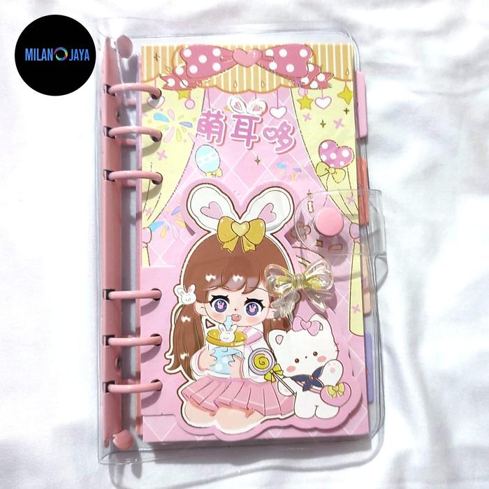Gambar Buku Binder Ring Besi Cover Mika Full Color 3D Pita Pembatas Buku Cute Girl Buku Diary Kado Teman Cewek Manis Note Book Anak Sekolah SD SMP SMA Kado Binder Notebook Spiral Hadiah Ultah Buku Harian Catatan Siswa Kertas Paper Stationery - Pink B dari Milano Jaya Shop undefined Tokopedia