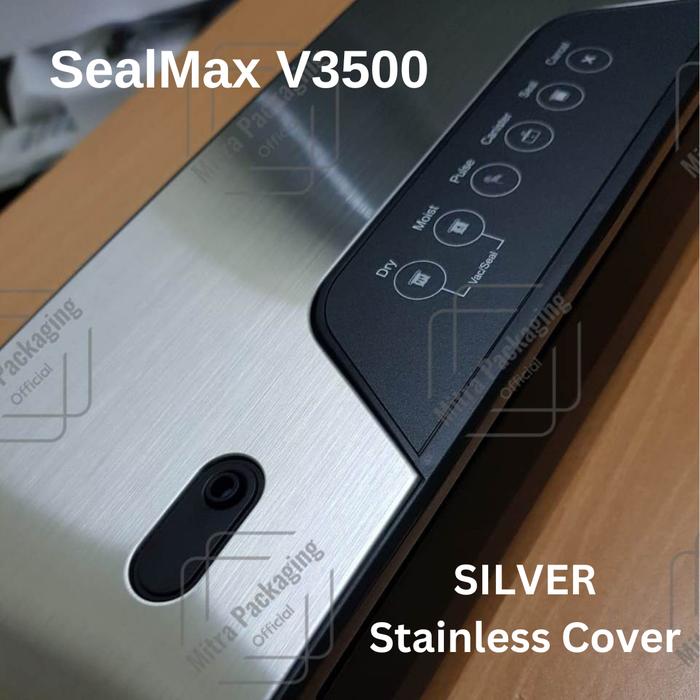 Gambar SealMax Mesin Vacuum Makanan Portable Vacuum Sealer Dengan Roll Holder & Cutter Stainless Steel Garansi 3 Bulan - Cover SILVER dari Mitra Packaging undefined Tokopedia