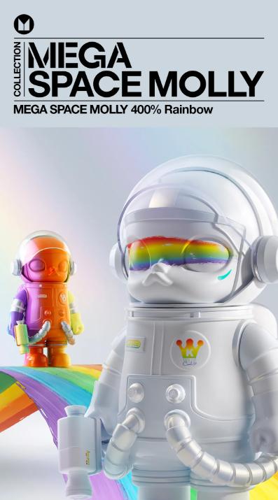 その他 Popmart Mega Space Molly 400% Rainbow MEGA SPACE MOLLY 400% Rainbow 2.0 - POP MART (United States)