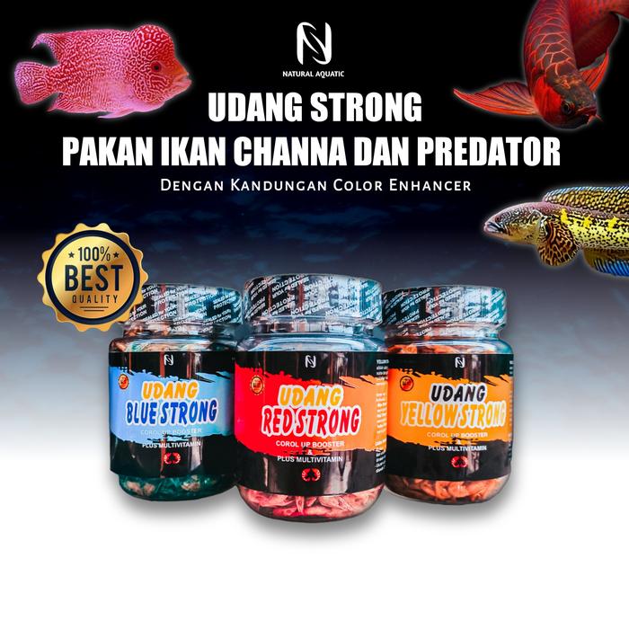 Gambar Pakan Ikan Channa dan Predator - Udang Kering Varian Boster Strong dari Natural Aquatic Store undefined Tokopedia