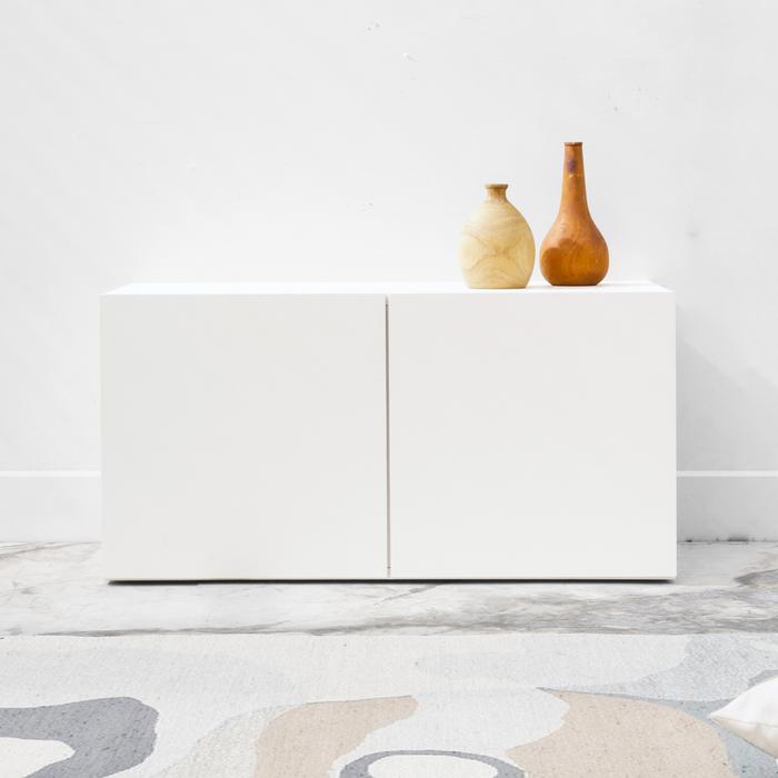 Gambar IFURNHOLIC Renee Cabinet Doors | Lemari Kabinet Pintu Kayu Minimalis - Low 2 Doors, Brown dari iFurnholic Furniture Store undefined Tokopedia