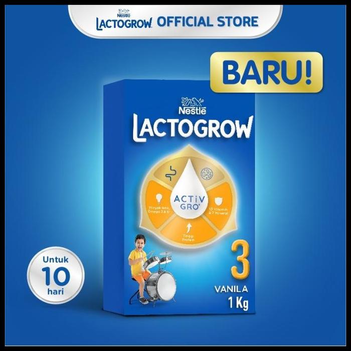 Gambar Stok Baru Lactogrow 3 1Kg Terlaris|Best Seller - Vanila dari hernanhore undefined Tokopedia