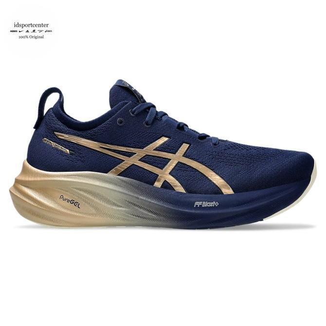 Gambar Asics GEL-NIMBUS 26 PLATINUM Mens Road Running Shoes - Blue Expanse/Champagne - US 10 dari parid25 undefined Tokopedia