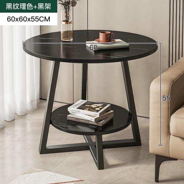 Gambar Meja marble bundar kecil /meja dekorasi balkon/ meja kopi ruang tamu - marble black dari CASA CHIC undefined Tokopedia