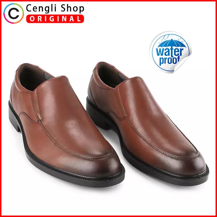 Gambar HUSH PUPPIES SEPATU KULIT PRIA KERJA KANTOR BRANDED ORIGINAL ASLI ORI WATERPROOF COKLAT BROWN HM16 dari Cengli Shop ID undefined Tokopedia