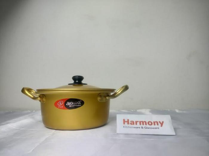 Gambar Jawa Panci Emas Gold 16cm 18cm 20cm 22cm 24cm Panci Masak Ramen Ramyun Ala Korea Aluminium Tebal + Tutup - 18cm dari Harmony Kitchenware undefined Tokopedia