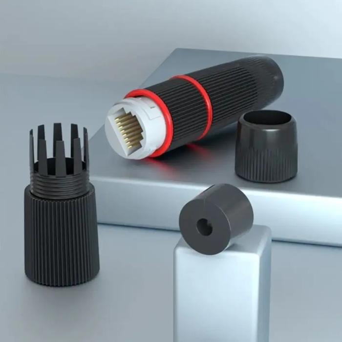 Gambar BAREL RJ45 CAT6 WATERPROOF OUTDOOR COUPLER BARREL LAN UTP STP FTP - model 2 dari Werna-Werna Komputer undefined Tokopedia