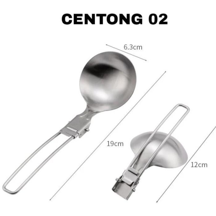 Gambar spatula lipat mini camping folding shofel spatula stainless steel  penggorengan centong peralatan masak codet pengorengan lipat dll - SPATULA 02 dari ravindra gear undefined Tokopedia