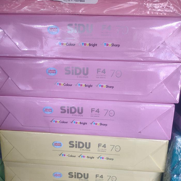 Gambar kertas hvs warna f4 folio 70 gram sidu (sinar dunia) harga promo - Biru dari TALENTA STATIONERY. undefined Tokopedia