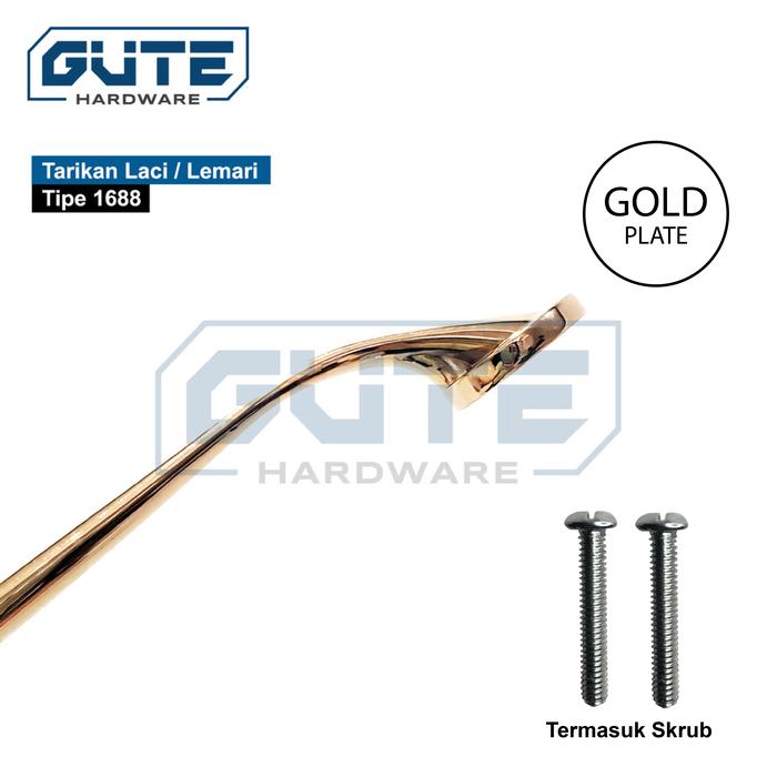 Gambar Tarikan Laci 1688 / Tarikan Lemari Handle Minimalis Handle Laci Lemari - 1688 GOLD PLATE dari Gute Hardware undefined 5 Tokopedia