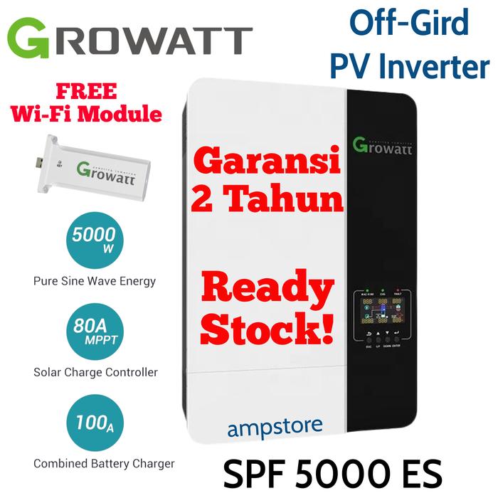 Jual Growatt 5000W / 5000VA Off-Grid Storage Inverter SPF 5000 ES ...