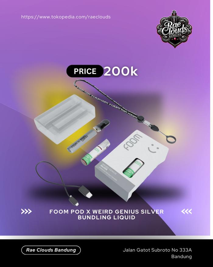 Gambar Foom POD x Weird Genius Bundling Liquid - Silver dari Rae Clouds Bandung undefined Tokopedia