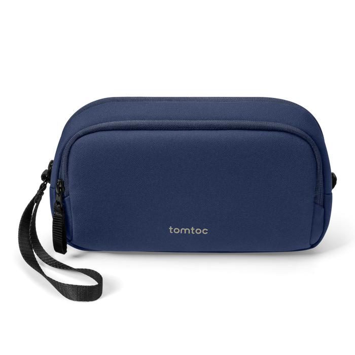 Gambar tomtoc Electronic Organizer Travel Case, Water Resistant Dual Compartment Tech Pouch Cable Organization Storage Bag for Charger, Cord, Phone, Hard Drive, Power Bank, Accessories Travel Essentials - Biru dari TOMTOC INDONESIA undefined Tokopedia