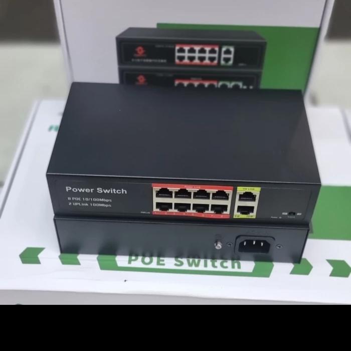 Gambar SWITCH HUB POE 4 port + 2 up link switch hub poe - HUB POE 8 PORT dari ANEKA-CCTV undefined Tokopedia