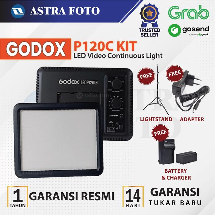 Gambar Godox LEDP120C Lampu LED Video Continues Light Panel - P120 C - Komplit, With lightstand dari Astra Foto undefined Tokopedia