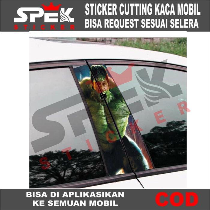 Gambar STICKER PILAR PINTU MOBIL BISA REQUEST SESUAI SELERA 2 - HULK, KIRI dari Spek Sticker undefined Tokopedia