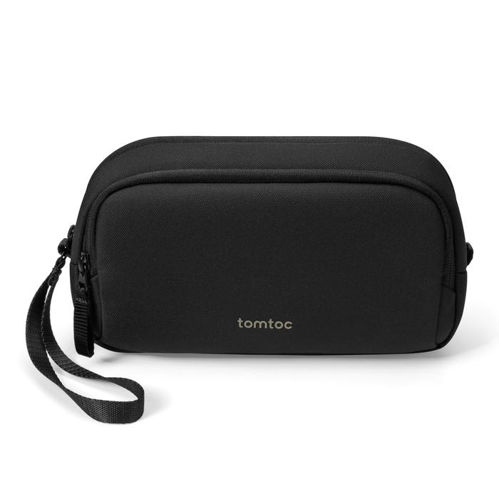 Gambar tomtoc Electronic Organizer Travel Case, Water Resistant Dual Compartment Tech Pouch Cable Organization Storage Bag for Charger, Cord, Phone, Hard Drive, Power Bank, Accessories Travel Essentials - Hitam dari TOMTOC INDONESIA undefined Tokopedia