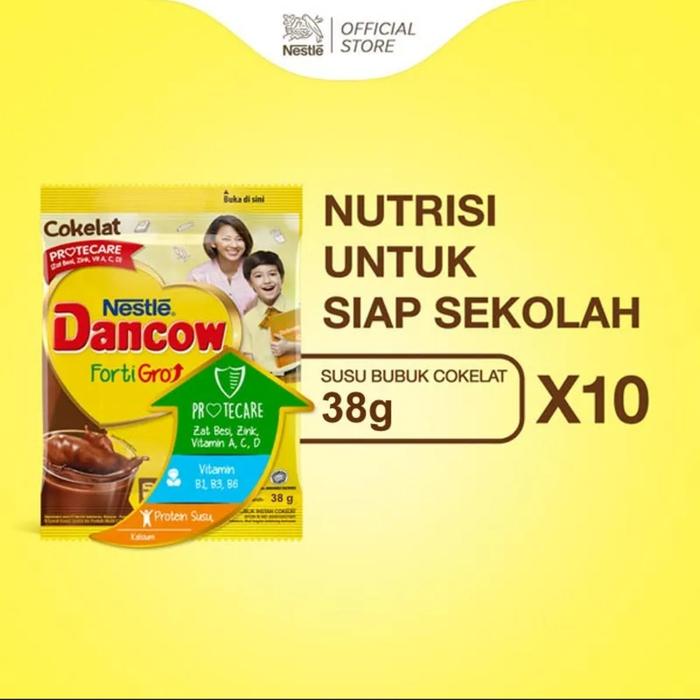 Gambar Susu dancow fortigro cokelat [10 sachet/renteng] dari Lollipop Mart undefined Tokopedia