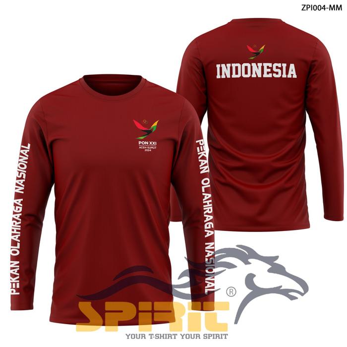 Jual Baju Kaos PON ACEH SUMUT XXI 2024 Lengan Panjang Kaos PON - Main Image