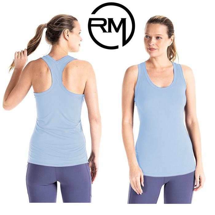 Gambar Rae Mode Tanktop / Singlet Basic Racerback Super Soft - Blue, L dari pick2wear undefined Tokopedia
