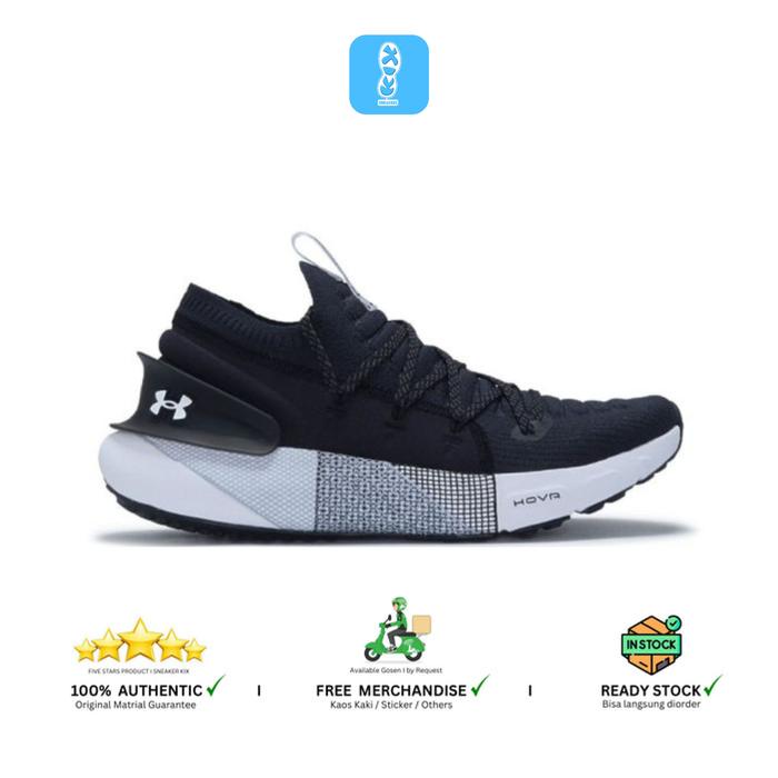 Gambar UNDER ARMOUR HOVR PHANTOM 3 MEN'S RUNNING SHOES - BLACK WHITE - 41 dari SNEAKERS KIXXX undefined Tokopedia