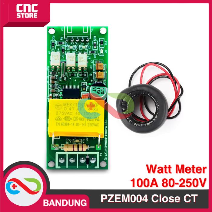 Gambar PZEM-004T SENSOR WATT VOLT CURRENT METER AC 100A 80-260V CLOSE CT - PIN Header dari CNC STORE BANDUNG undefined Tokopedia