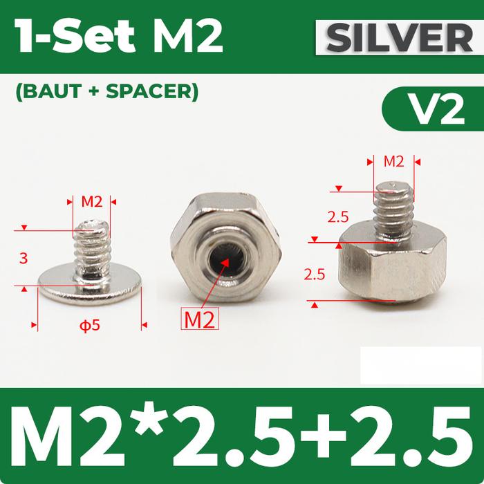 Gambar Baut SSD M.2 NVMe M2 SATA Screw Sekrup Mur Stainless V2 for Laptop/PC - 1-Set Lengkap dari AinWare undefined Tokopedia