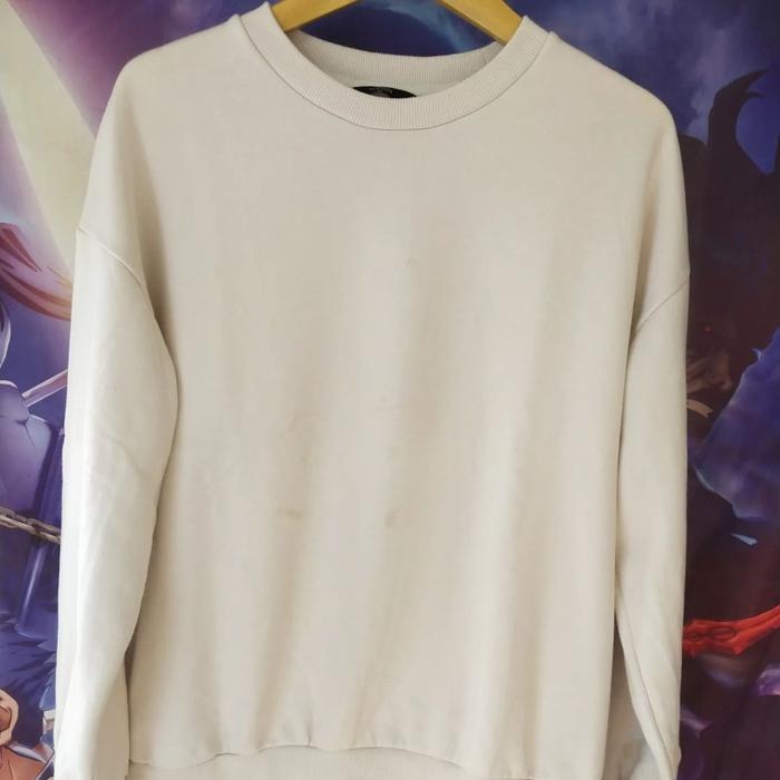 Gambar Topten Basic White Crewneck Sweater Original Second Japan Korea Brand Vintage Retro Y2K USA Casual Streetwear dari Frixell Atelier undefined Tokopedia